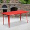 Emma and Oliver Commercial 31.5" x 63" Rectangular Colorful Metal Indoor-Outdoor Dining Table